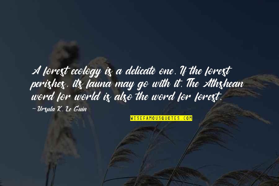 Forest Ecology Quotes By Ursula K. Le Guin: A forest ecology is a delicate one. If Forest Ecology Quotes By Ursula K. Le Guin: A forest ecology is a delicate one. If