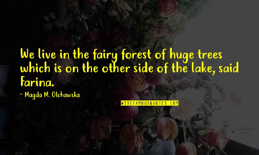 Forest Magic Quotes By Magda M. Olchawska: We live in the fairy forest of huge