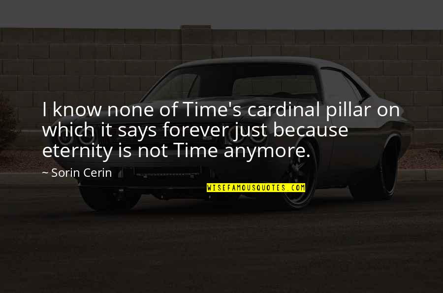 Forever And Eternity Quotes By Sorin Cerin: I know none of Time's cardinal pillar on