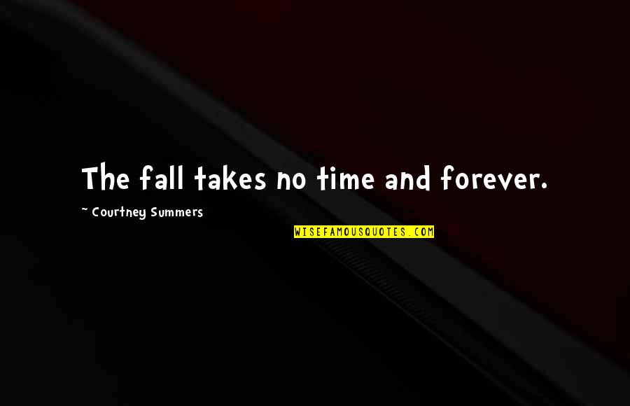 Forever And Quotes By Courtney Summers: The fall takes no time and forever.
