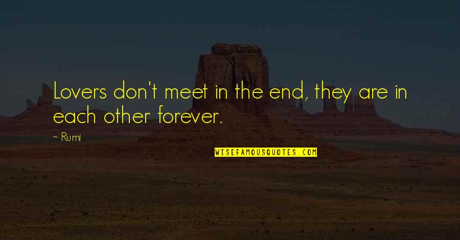Forever Ends Quotes By Rumi: Lovers don't meet in the end, they are