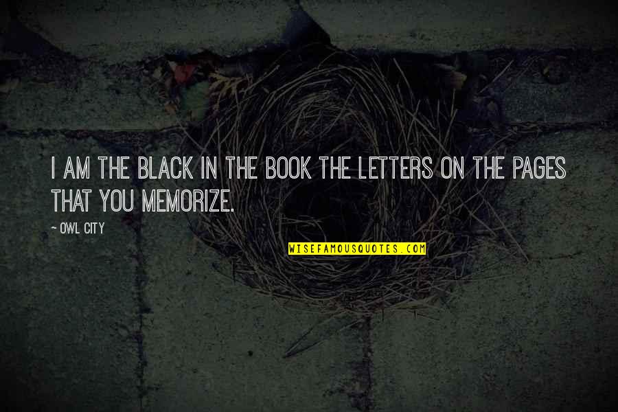 Forever Relationship Quotes By Owl City: I am the black in the book the