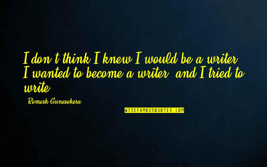 Forever Thankful To God Quotes By Romesh Gunesekera: I don't think I knew I would be