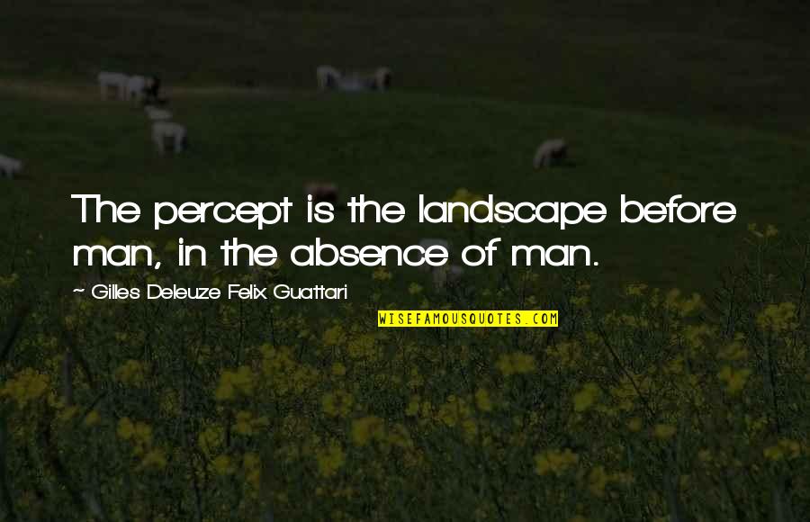 Forever Tumblr Quotes By Gilles Deleuze Felix Guattari: The percept is the landscape before man, in