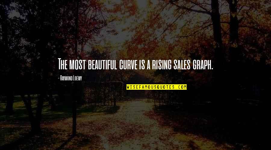 Forged Erin Bowman Quotes By Raymond Loewy: The most beautiful curve is a rising sales