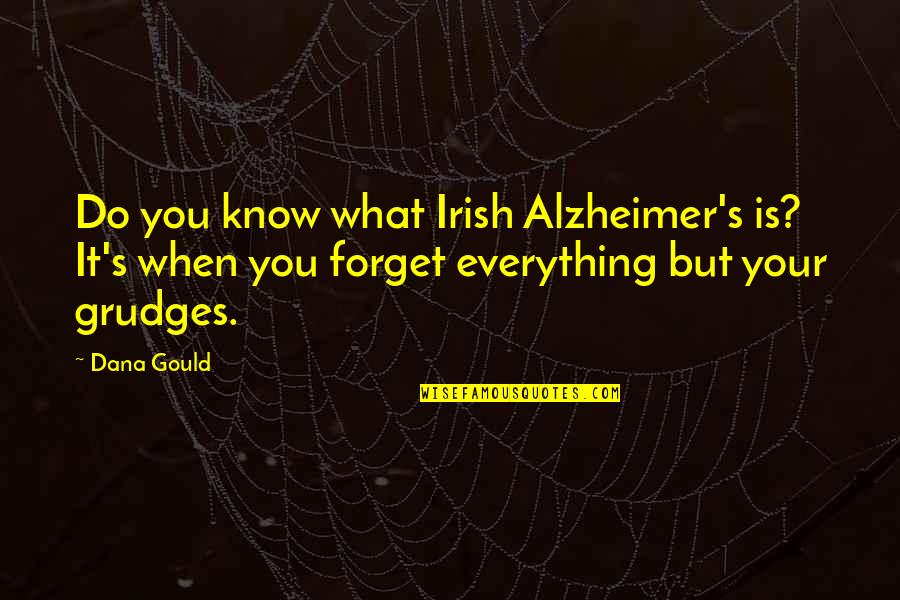 Forget Everything Quotes By Dana Gould: Do you know what Irish Alzheimer's is? It's