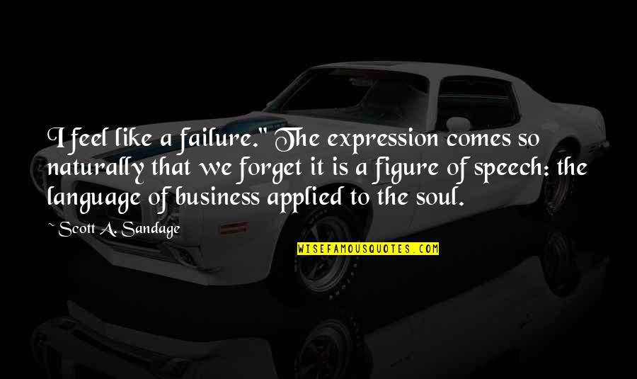 Forget Failure Quotes By Scott A. Sandage: I feel like a failure." The expression comes