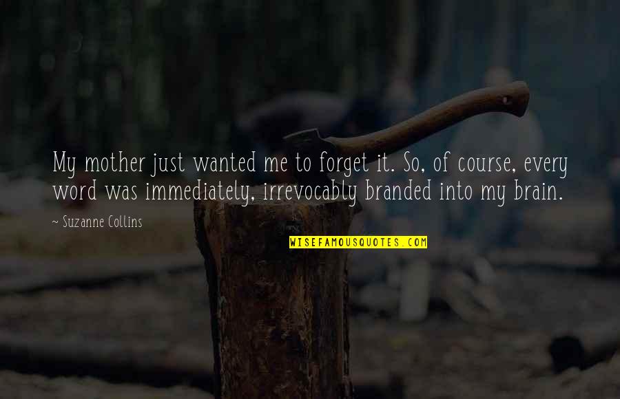Forget Me Quotes By Suzanne Collins: My mother just wanted me to forget it.