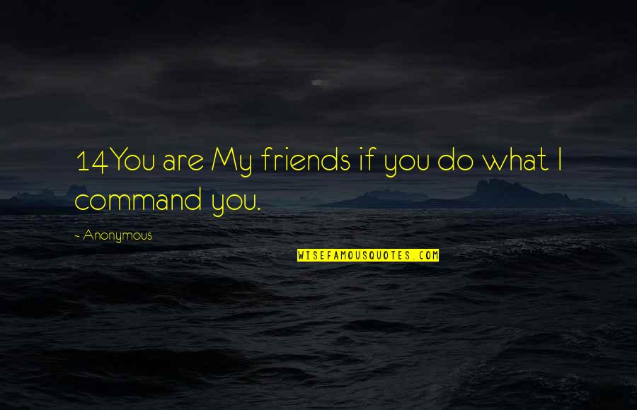 Forget Old Friend Quotes By Anonymous: 14You are My friends if you do what