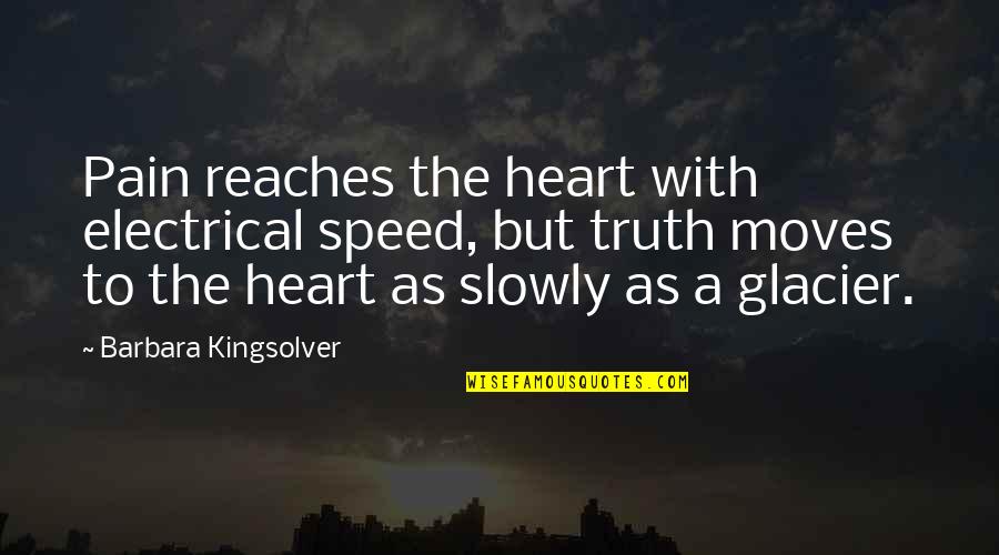Forget Past Enjoy Life Quotes By Barbara Kingsolver: Pain reaches the heart with electrical speed, but Forget Past Enjoy Life Quotes By Barbara Kingsolver: Pain reaches the heart with electrical speed, but