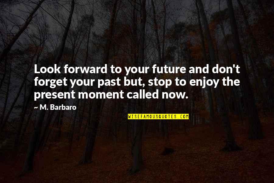 Forget The Past Look To The Future Quotes By M. Barbaro: Look forward to your future and don't forget