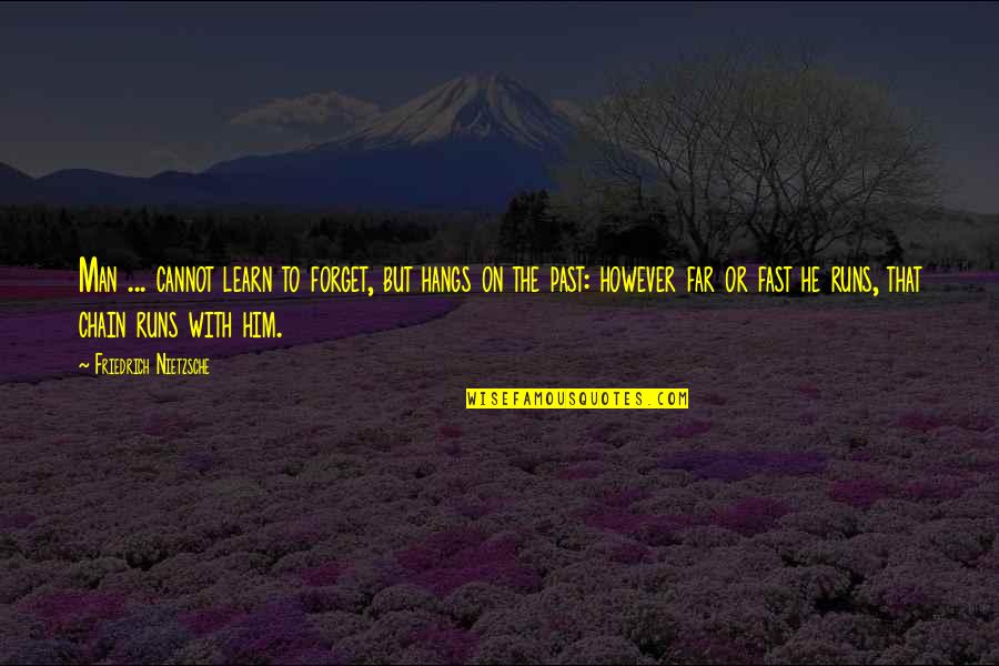 Forget The Past Quotes By Friedrich Nietzsche: Man ... cannot learn to forget, but hangs Forget The Past Quotes By Friedrich Nietzsche: Man ... cannot learn to forget, but hangs
