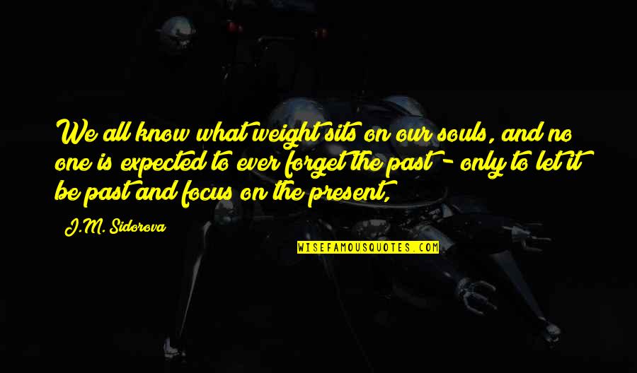 Forget The Past Quotes By J.M. Sidorova: We all know what weight sits on our Forget The Past Quotes By J.M. Sidorova: We all know what weight sits on our