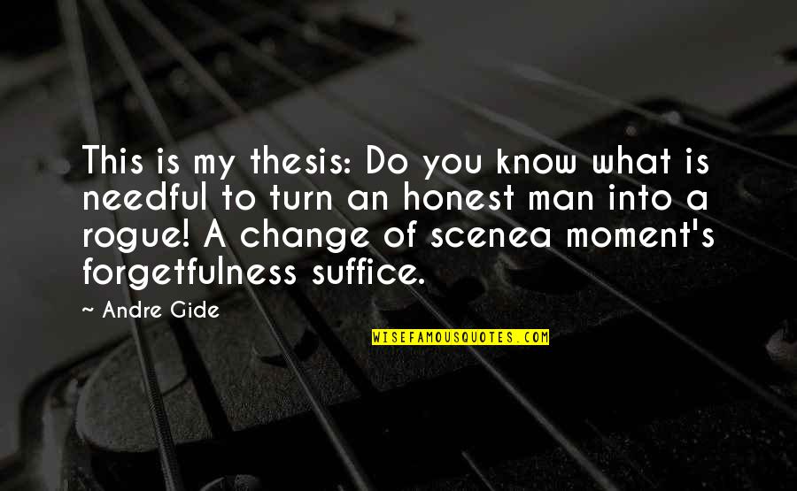 Forgetfulness Quotes By Andre Gide: This is my thesis: Do you know what