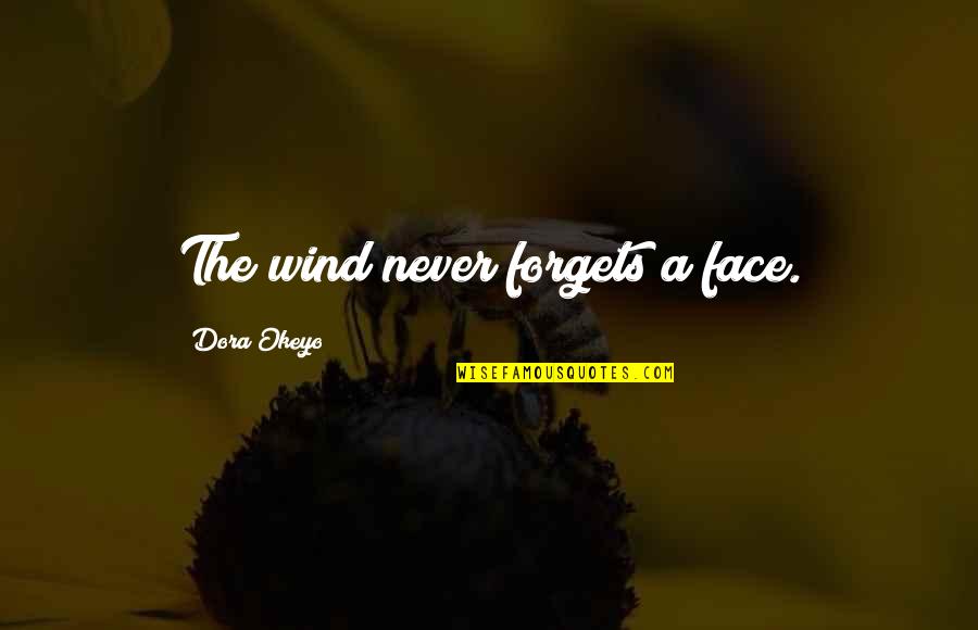 Forgets Quotes By Dora Okeyo: The wind never forgets a face.