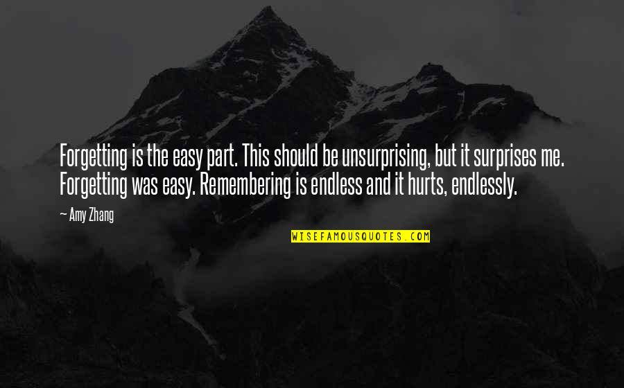 Forgetting And Remembering Quotes By Amy Zhang: Forgetting is the easy part. This should be