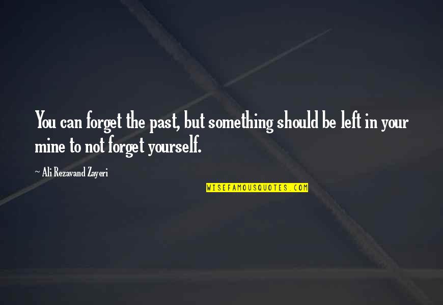 Forgetting Your Past Quotes By Ali Rezavand Zayeri: You can forget the past, but something should