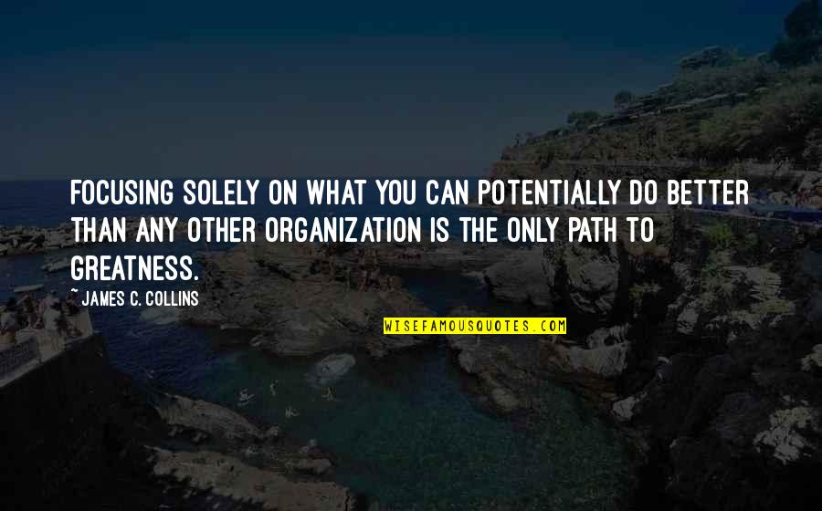 Forgive Me For Her Quotes By James C. Collins: Focusing solely on what you can potentially do Forgive Me For Her Quotes By James C. Collins: Focusing solely on what you can potentially do