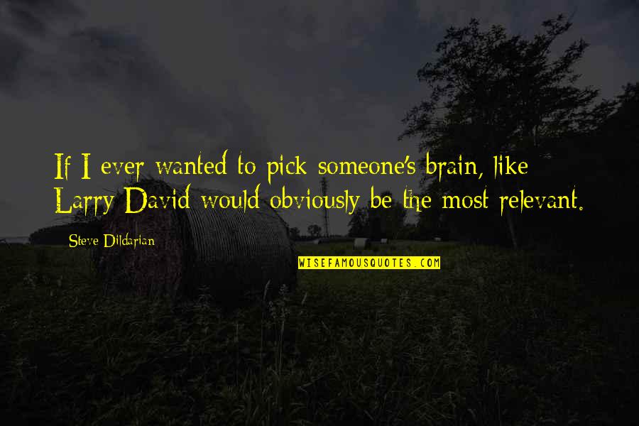 Forgive The Person Who Hurt You Quotes By Steve Dildarian: If I ever wanted to pick someone's brain, Forgive The Person Who Hurt You Quotes By Steve Dildarian: If I ever wanted to pick someone's brain,