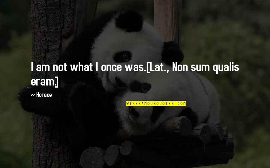 Forgiveness And Christmas Quotes By Horace: I am not what I once was.[Lat., Non