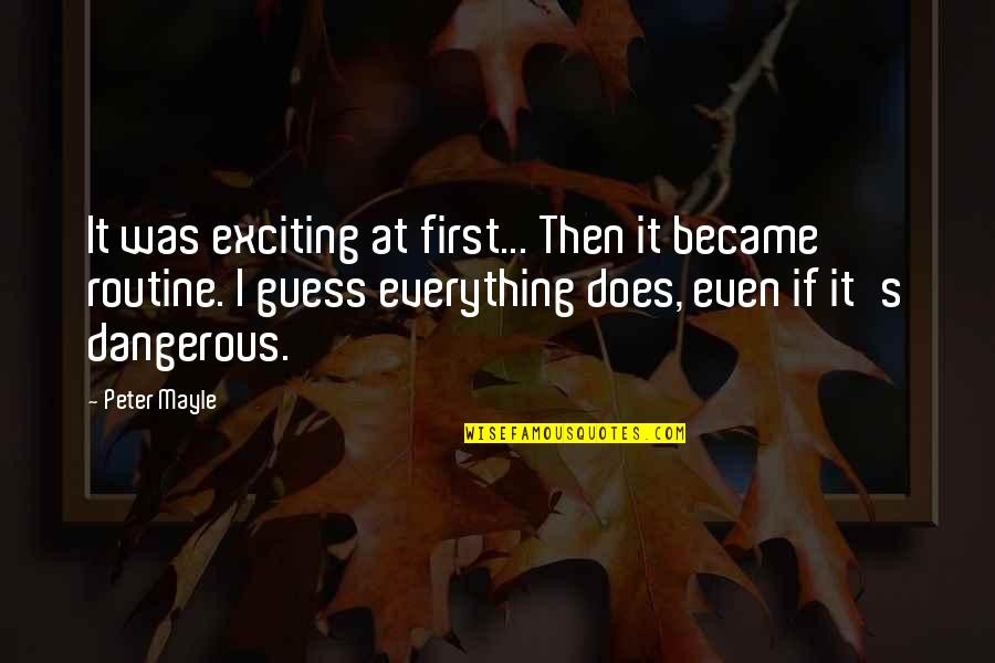 Forgiveness And Unconditional Love Quotes By Peter Mayle: It was exciting at first... Then it became