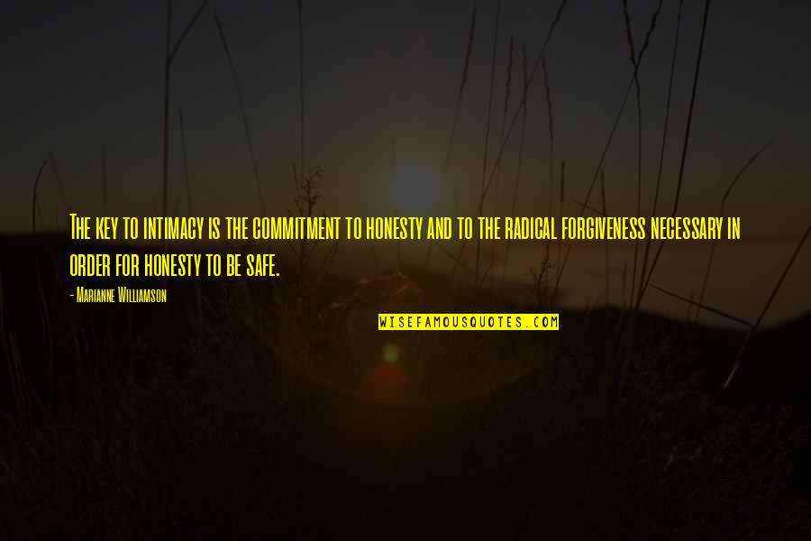 Forgiveness Is Not Necessary Quotes By Marianne Williamson: The key to intimacy is the commitment to Forgiveness Is Not Necessary Quotes By Marianne Williamson: The key to intimacy is the commitment to