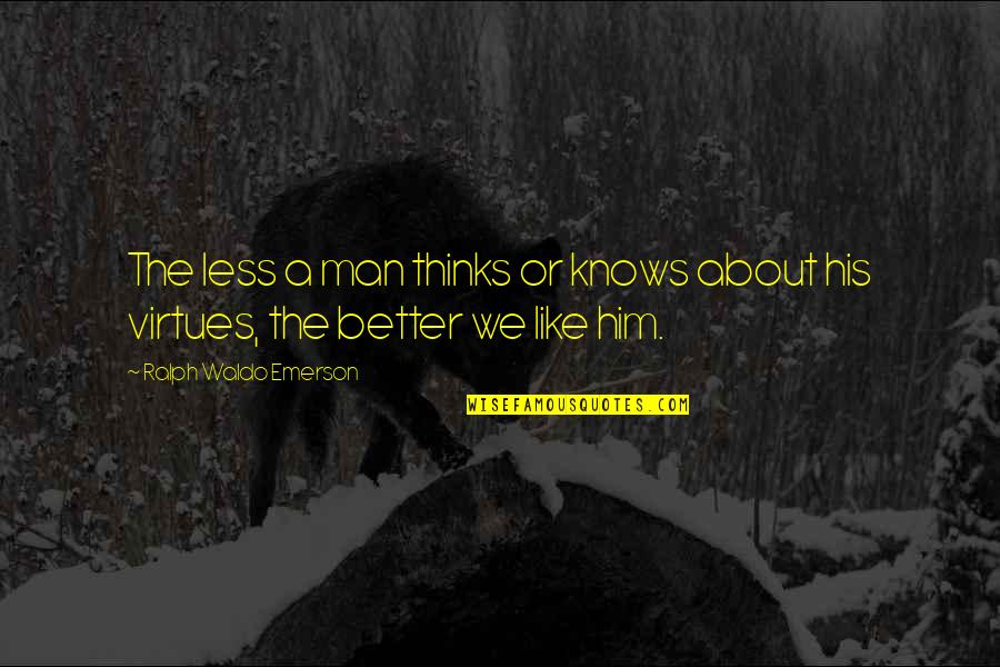 Form Tutor Quotes By Ralph Waldo Emerson: The less a man thinks or knows about