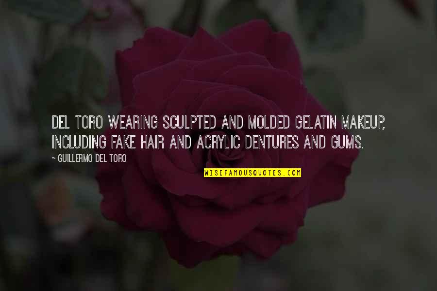 Formalite Douaniere Quotes By Guillermo Del Toro: Del Toro wearing sculpted and molded gelatin makeup,