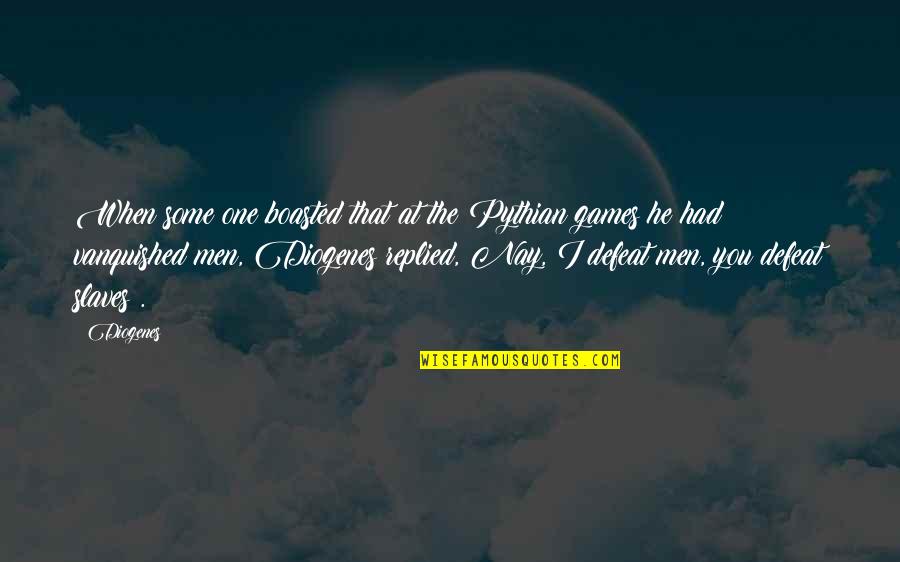 Formation Of The Earth Quotes By Diogenes: When some one boasted that at the Pythian Formation Of The Earth Quotes By Diogenes: When some one boasted that at the Pythian