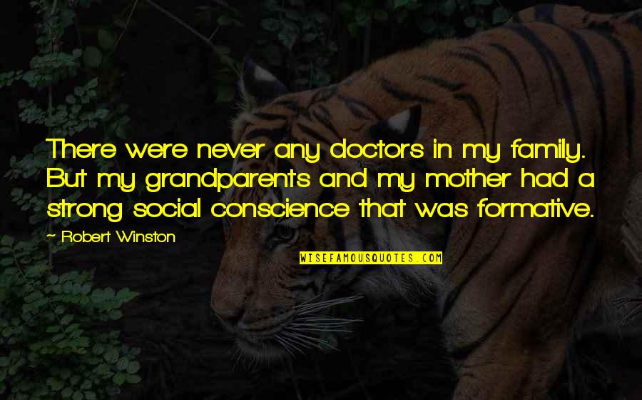 Formative Quotes By Robert Winston: There were never any doctors in my family.