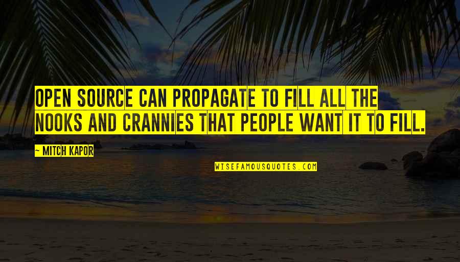 Formeideale Quotes By Mitch Kapor: Open source can propagate to fill all the Formeideale Quotes By Mitch Kapor: Open source can propagate to fill all the