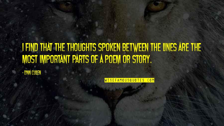 Formelle Quotes By Lynn Cullen: I find that the thoughts spoken between the