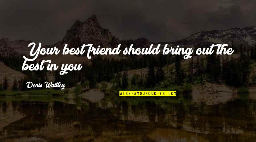 Formentera Island Quotes By Denis Waitley: Your best friend should bring out the best