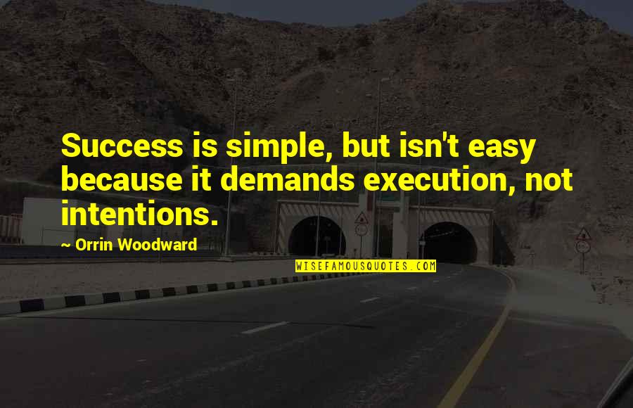 Formentera Island Quotes By Orrin Woodward: Success is simple, but isn't easy because it