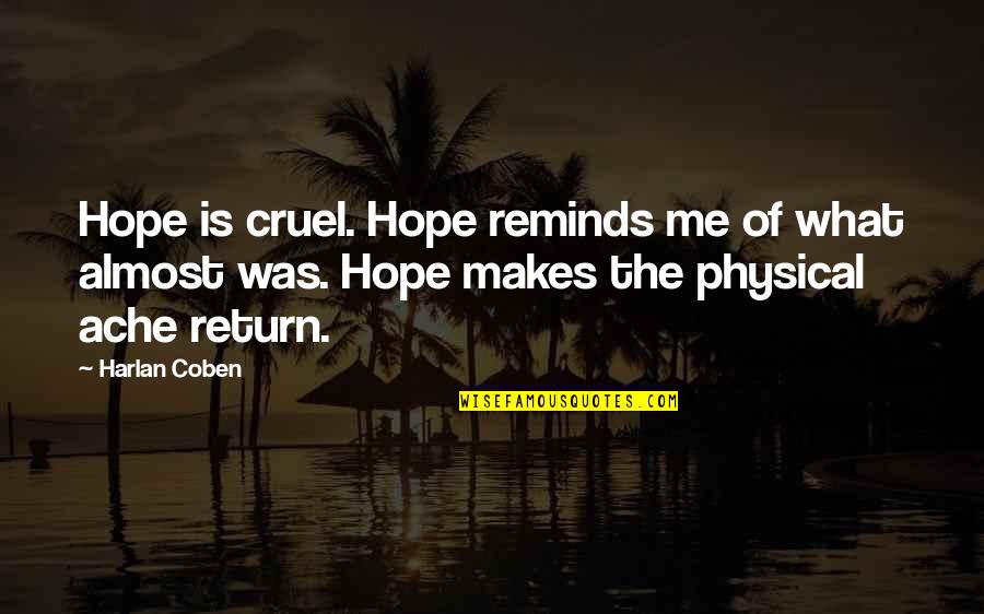 Formulation Of Hypothesis Quotes By Harlan Coben: Hope is cruel. Hope reminds me of what Formulation Of Hypothesis Quotes By Harlan Coben: Hope is cruel. Hope reminds me of what