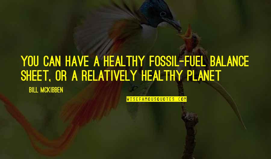 Forrest Jenny Quotes By Bill McKibben: You can have a healthy fossil-fuel balance sheet,