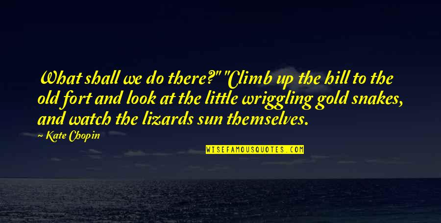 Fort Quotes By Kate Chopin: What shall we do there?" "Climb up the
