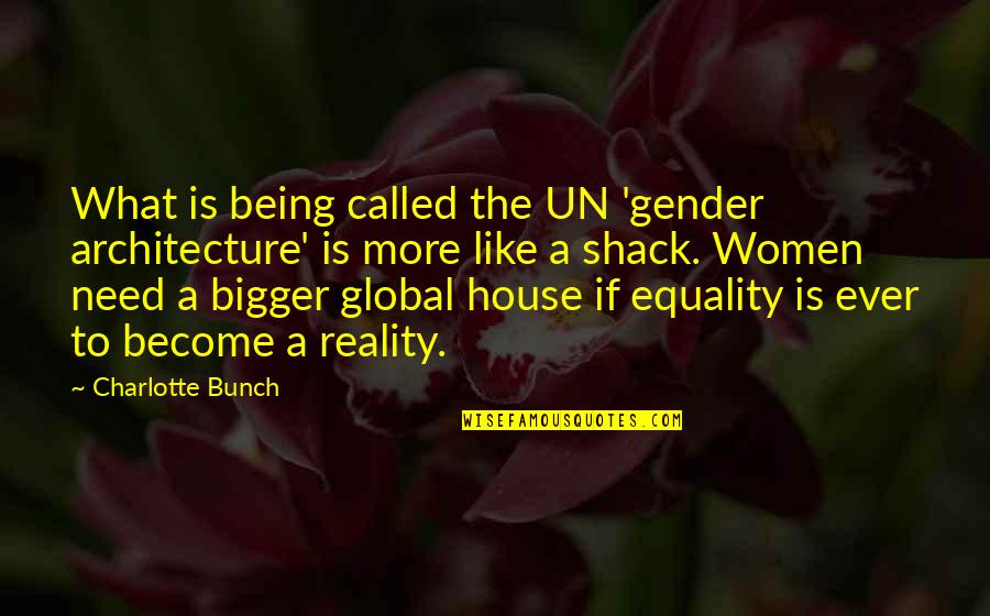 Fort Wagner Quotes By Charlotte Bunch: What is being called the UN 'gender architecture'