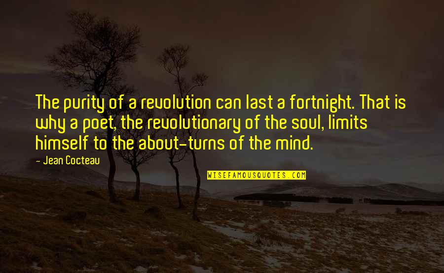 Fortnight Quotes By Jean Cocteau: The purity of a revolution can last a