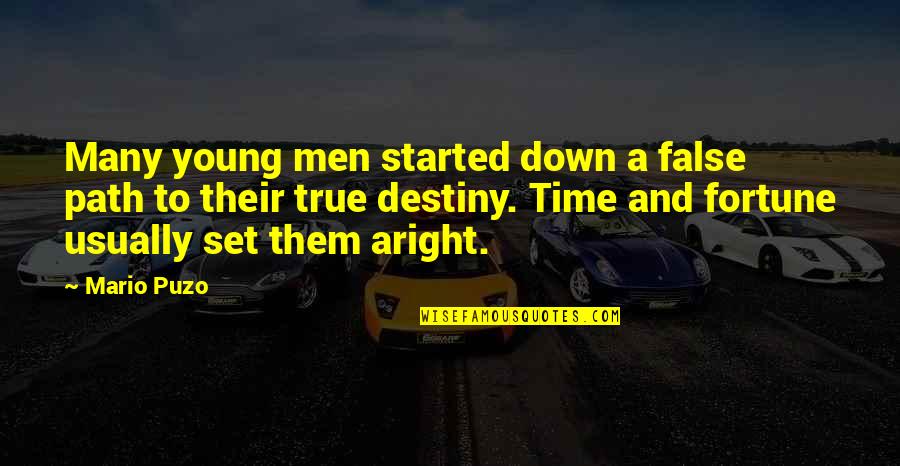 Fortune And Fate Quotes By Mario Puzo: Many young men started down a false path
