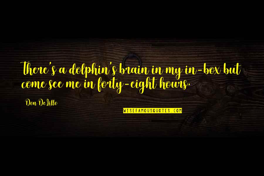 Forty's Quotes By Don DeLillo: There's a dolphin's brain in my in-box but