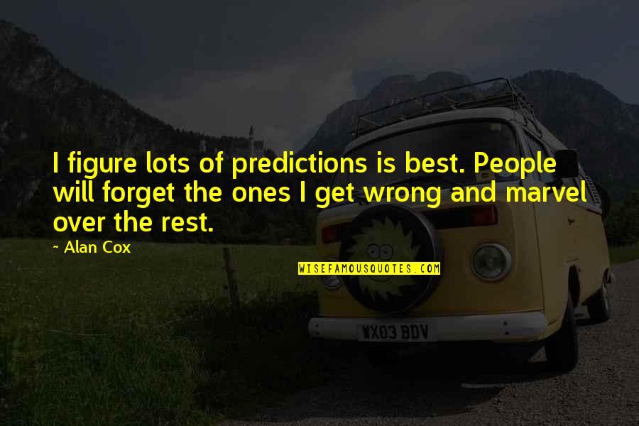 Forwiller Quotes By Alan Cox: I figure lots of predictions is best. People Forwiller Quotes By Alan Cox: I figure lots of predictions is best. People