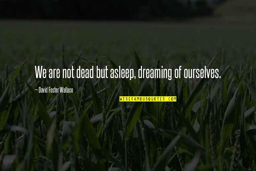 Foster You Re Dead Quotes By David Foster Wallace: We are not dead but asleep, dreaming of