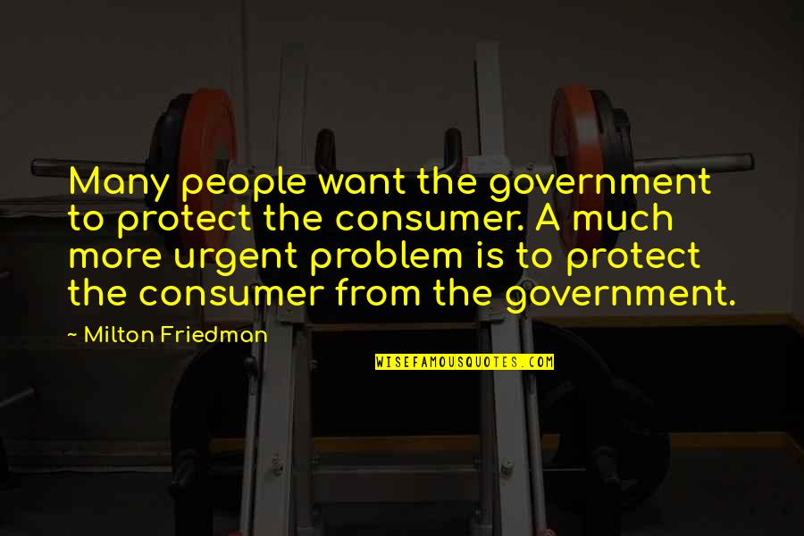Fotos De Perros Quotes By Milton Friedman: Many people want the government to protect the