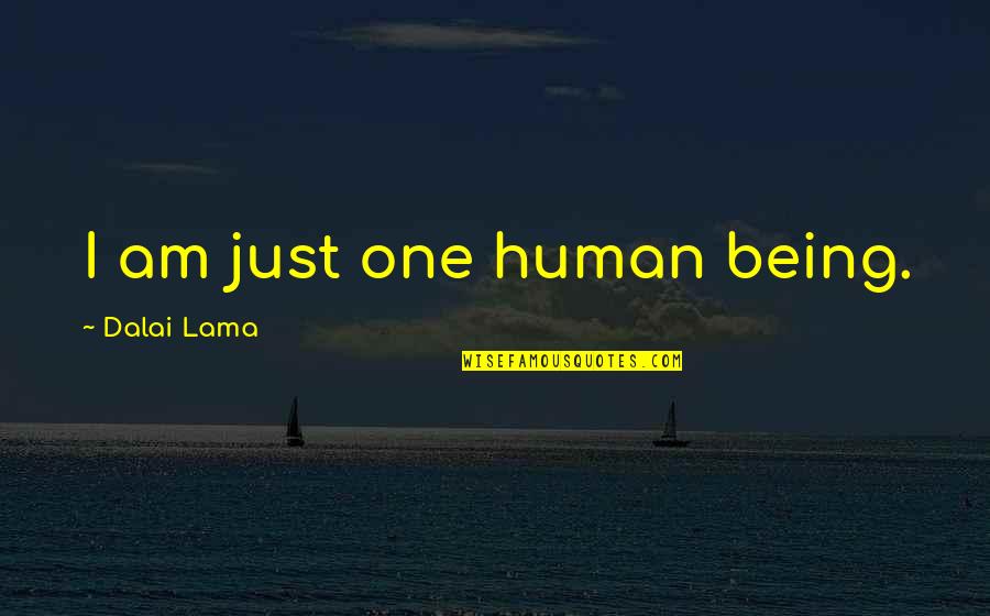 Foubister Architects Quotes By Dalai Lama: I am just one human being.