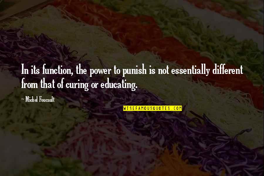 Foucault's Quotes By Michel Foucault: In its function, the power to punish is