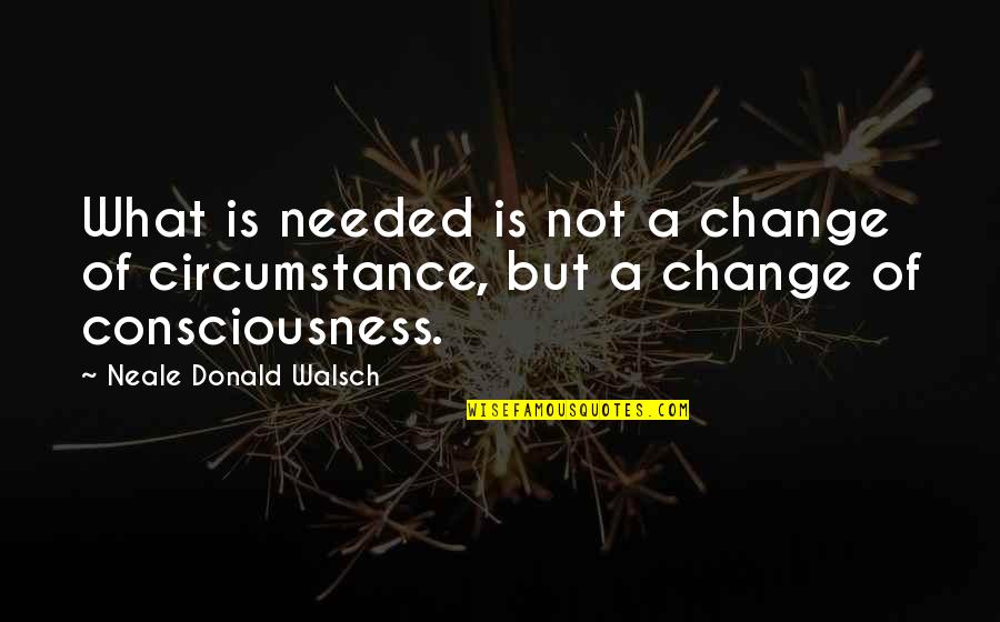Fougetaboudit Quotes By Neale Donald Walsch: What is needed is not a change of