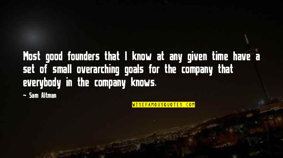 Founders Quotes By Sam Altman: Most good founders that I know at any