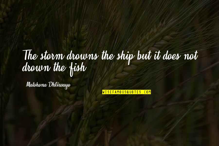 Founding Fathers Secession Quotes By Matshona Dhliwayo: The storm drowns the ship,but it does not