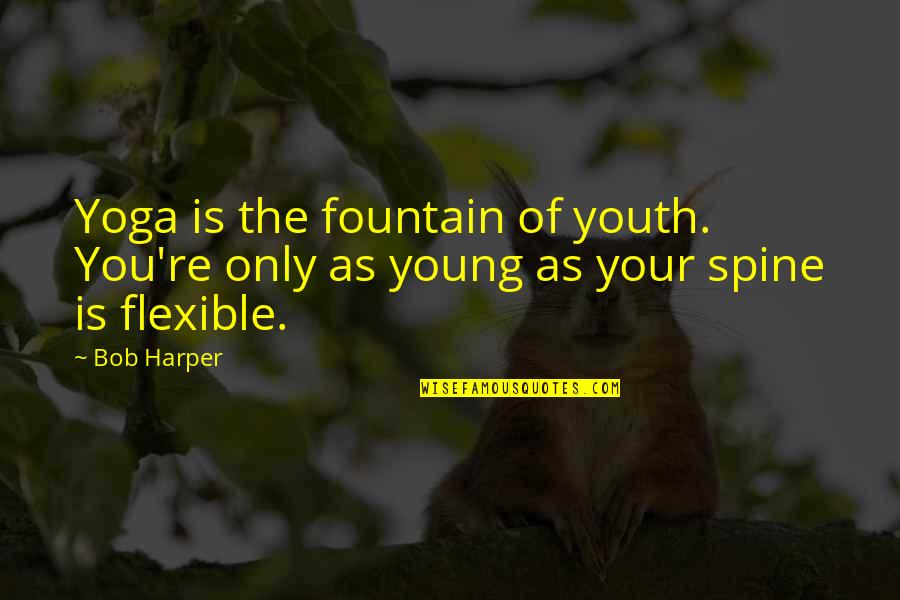 Fountain Of Youth Quotes By Bob Harper: Yoga is the fountain of youth. You're only